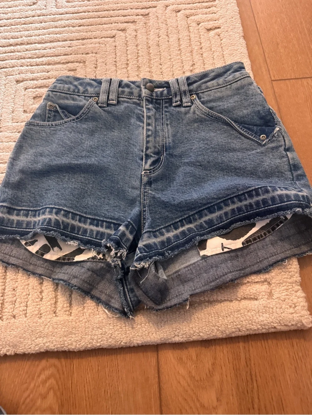 Aje High-Waist Classic Blue Denim Girls‎ Shorts